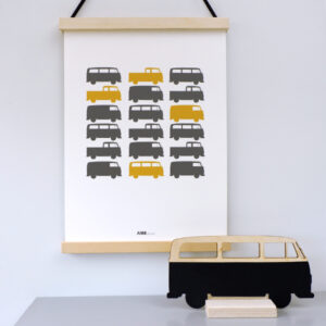 Poster Busjes collage oker geel ANNIdesign 03