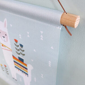 Textielposter Lama old green ANNIdesign 03