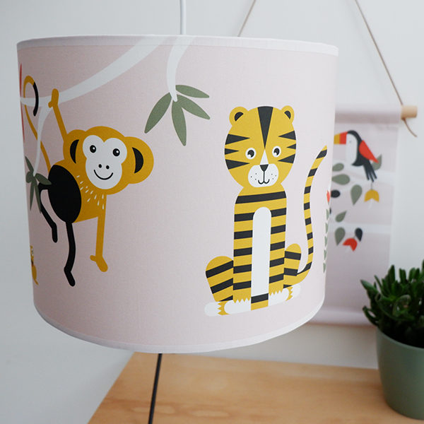Gehakt wees onder de indruk Premedicatie Lamp Jungle Kinderkamer in de kleur oud roze | ANNIdesign