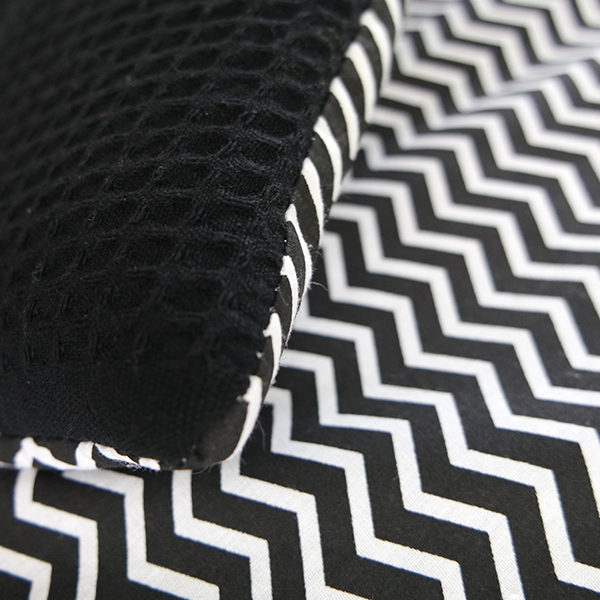 Boxkleed Zigzag zwart Wafelstof zwart ANNIdesign