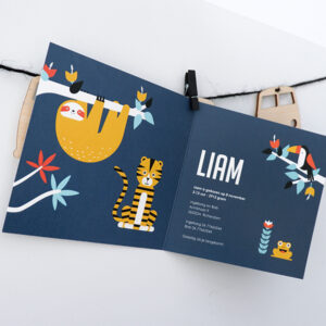 Geboortekaart Jungle donker blauw_ANNIdesign_05