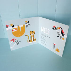 Geboortekaart Jungle old green_ANNIdesign_02