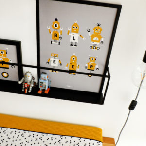 Poster Robot collage ANNIdesign grijs 01