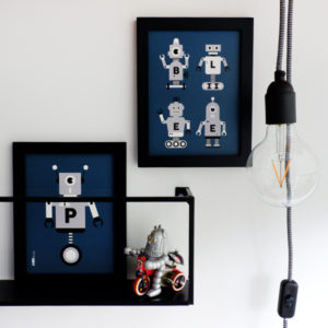 Poster set Robot ANNIdesign donker blauw 01
