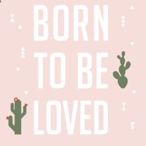 poster XL lama Born to be Loved oud roze ANNIdesign 04