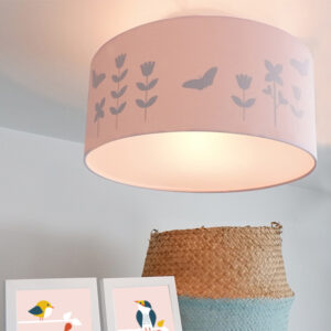plafondlamp silhouet Bloem en Vlinder effen ANNIdesign 01