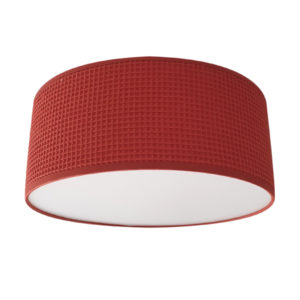 Plafondlamp wafelstof Terracotta rood Bi & Li Creaties