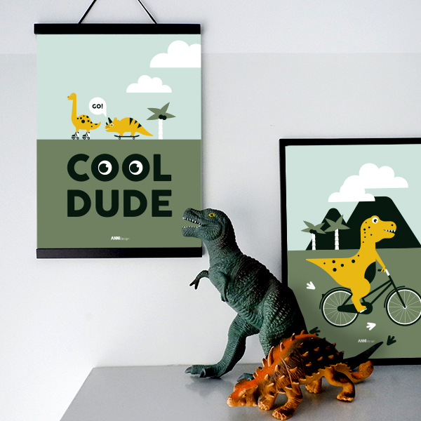 Poster Dino Cool Dude ANNIdesign 05