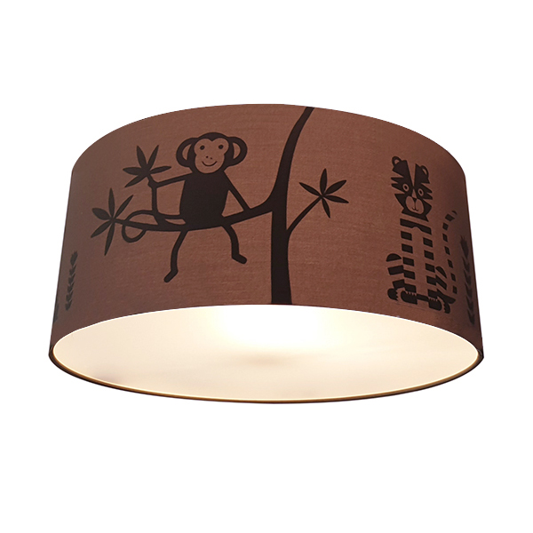 Plafondlamp silhouet Jungle effen terracotta bruin S02