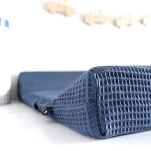 Aankleedkussenhoes Basic wafelstof donker oud blauw ANNIdesign 02