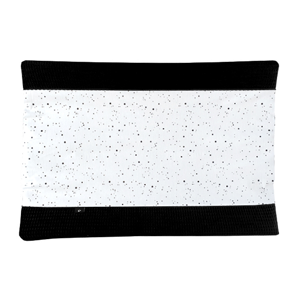 Aankleedkussenhoes Confetti Wafelstof zwart ANNIdesign S01