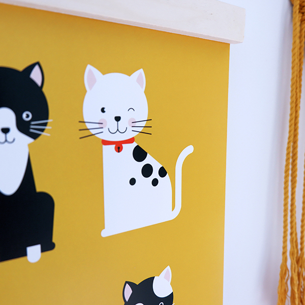 Poster Kittens oker geel ANNIdesign 04