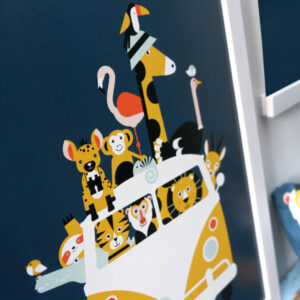 Poster Safari donker blauw ANNIdesign 01