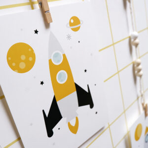 Poster set Raket wit ANNIdesign 02