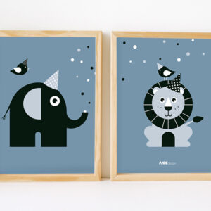 poster set 15x20 feestbeest jeans blauw ANNIdesign 02