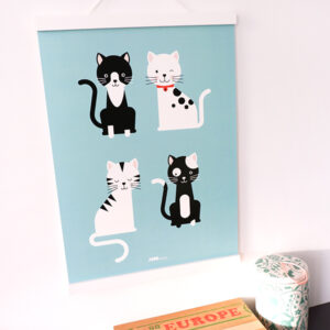 Poster Kittens blauw ANNIdesign 01