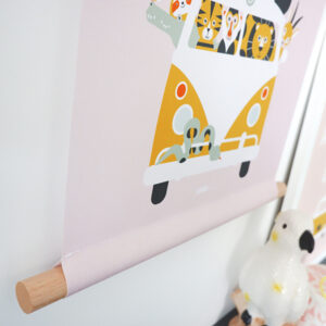 Textielposter Safari oud roze ANNIdesign 02