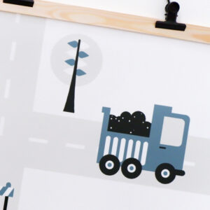 Poster XL_Voertuigen Graafmachine jeans blauw_ANNIdesign 02