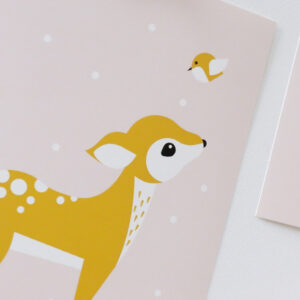 Poster Hertje oud roze ANNIdesign 02