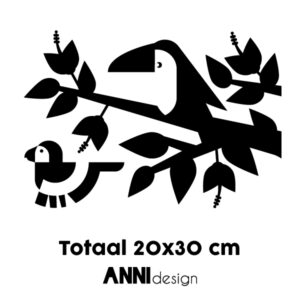 Muursticker Toekan en Papegaai ANNIdesign 02