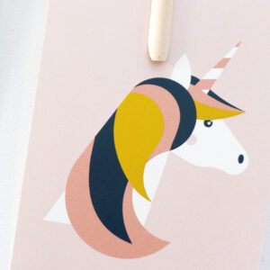 Poster set Eenhoorn oud roze ANNIdesign 02