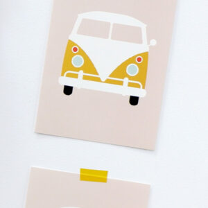 Poster set Safari busje oud roze ANNIdesign 02