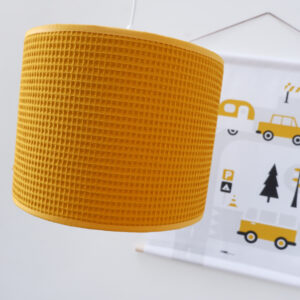 Hanglamp Wafelstof oker geel ANNIdesign 01