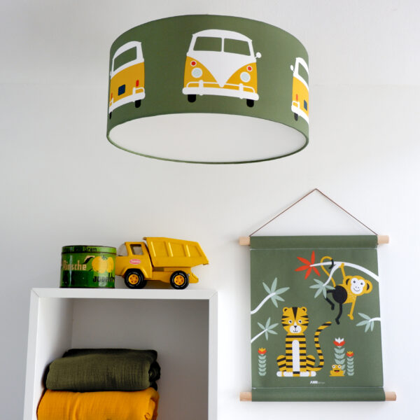 Plafondlamp Safari busje Olijf groen ANNIdesign 01