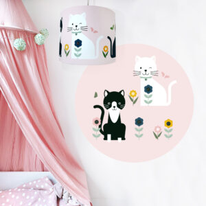 behangcirkel kitten oud roze ANNIdesign 01