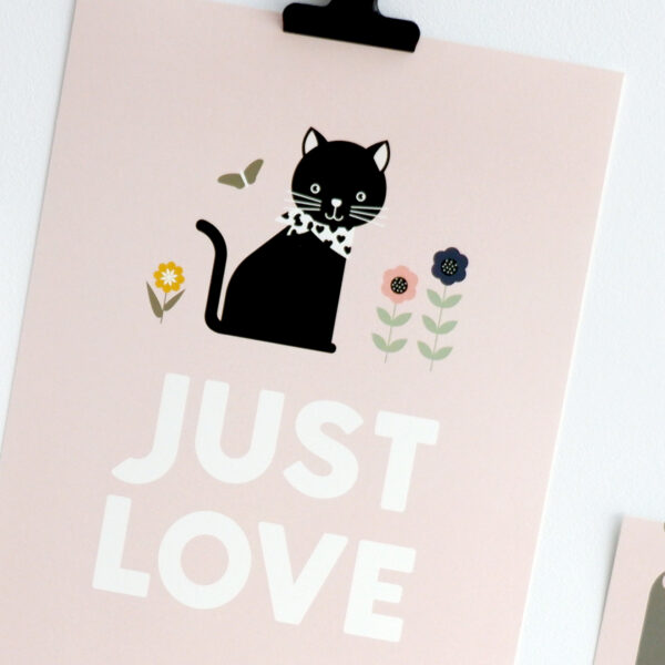 Poster Kittens Just Love oud roze ANNIdesign 02