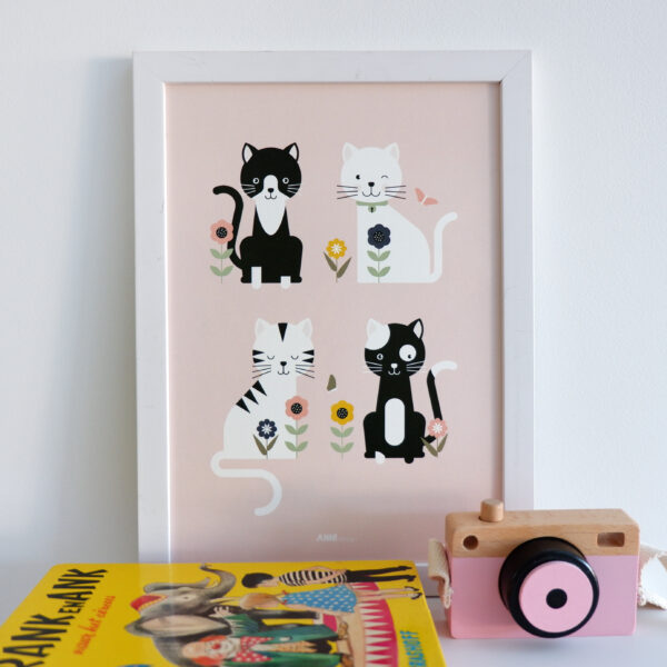 Poster Kittens oud roze ANNIdesign 01