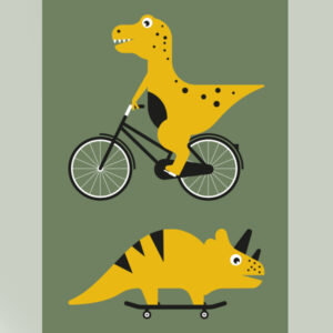 Behangbaan Dino olijf groen 70cm ANNIdesign 02