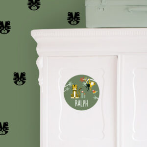 deursticker jungle olijf groen ANNIdesign 02