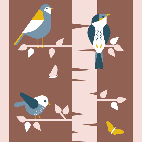 behangbaan vogel terracotta bruin ANNIdesign 02