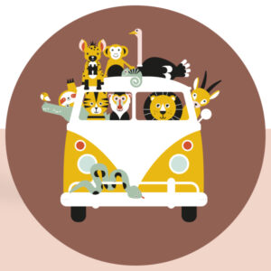 behangcirkel safari terracotta bruin ANNIdesign 02