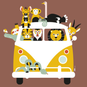 poster XL safari met naam terracotta bruin ANNIdesign 02