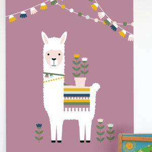 poster XL lama oud paars ANNIdesign 02