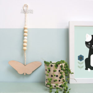 houten hanger vlinder wit ANNIdesign 01