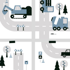 poster set voertuigen jeans blauw ANNIdesign 02