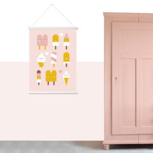 poster XL ijsjes oud roze ANNIdesign 01