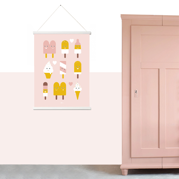 poster XL ijsjes oud roze ANNIdesign 01