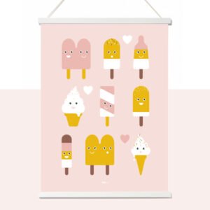 poster XL ijsjes oud roze ANNIdesign 02