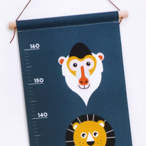 Groeimeter Safari donker blauw ANNIdesign 02