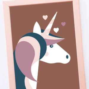 poster eenhoorn terracotta bruin ANNIdesign 02