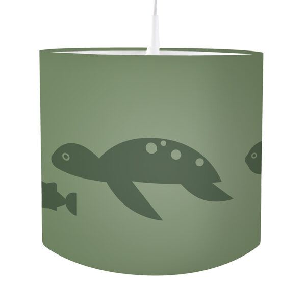 Lamp silhouet Schildpad zee dieren Effen olijf groen ANNIdesign S03