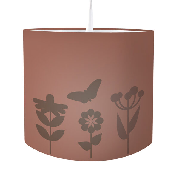 Lamp silhouet bloemen Effen terracotta bruin ANNIdesign S01