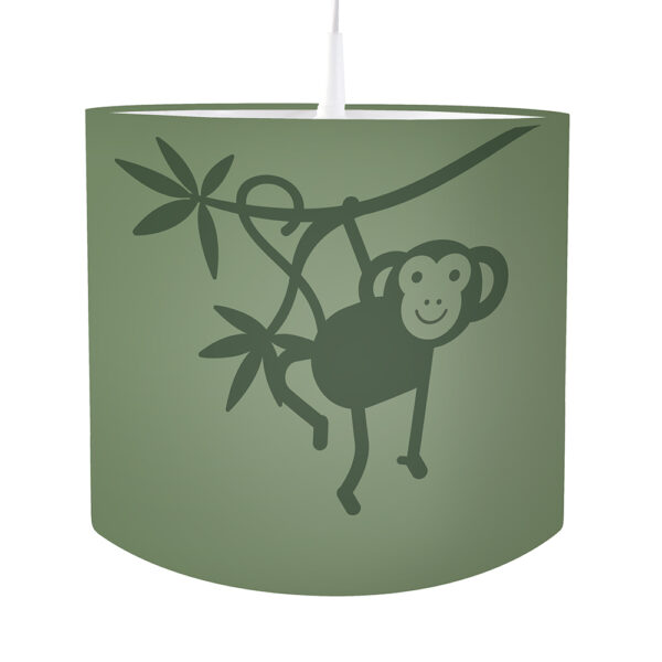 Lamp silhouet jungle aap Effen olijf groen ANNIdesign S01