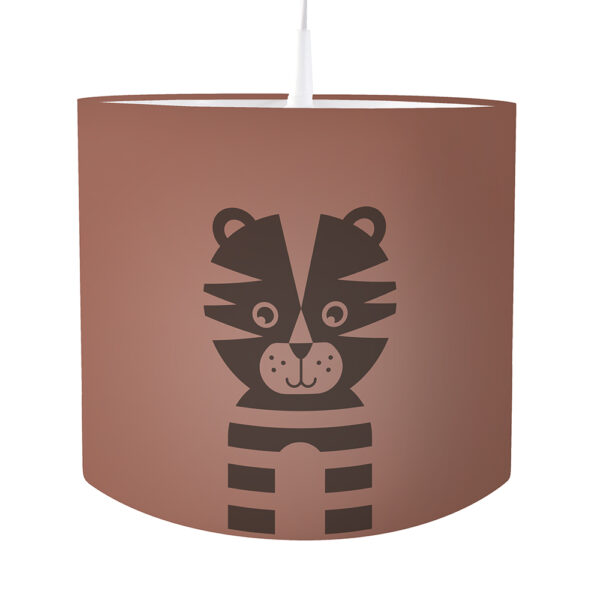 Lamp silhouet tijger Effen terracotta bruin ANNIdesign S01