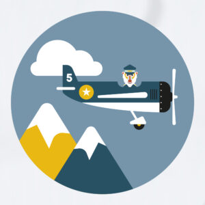 behangcirkel piloot vliegtuig jeans blauw ANNIdesign 02