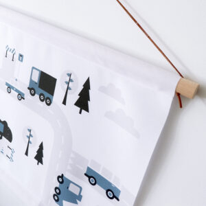 textielposter voertuigen jeans blauw ANNIdesign 02